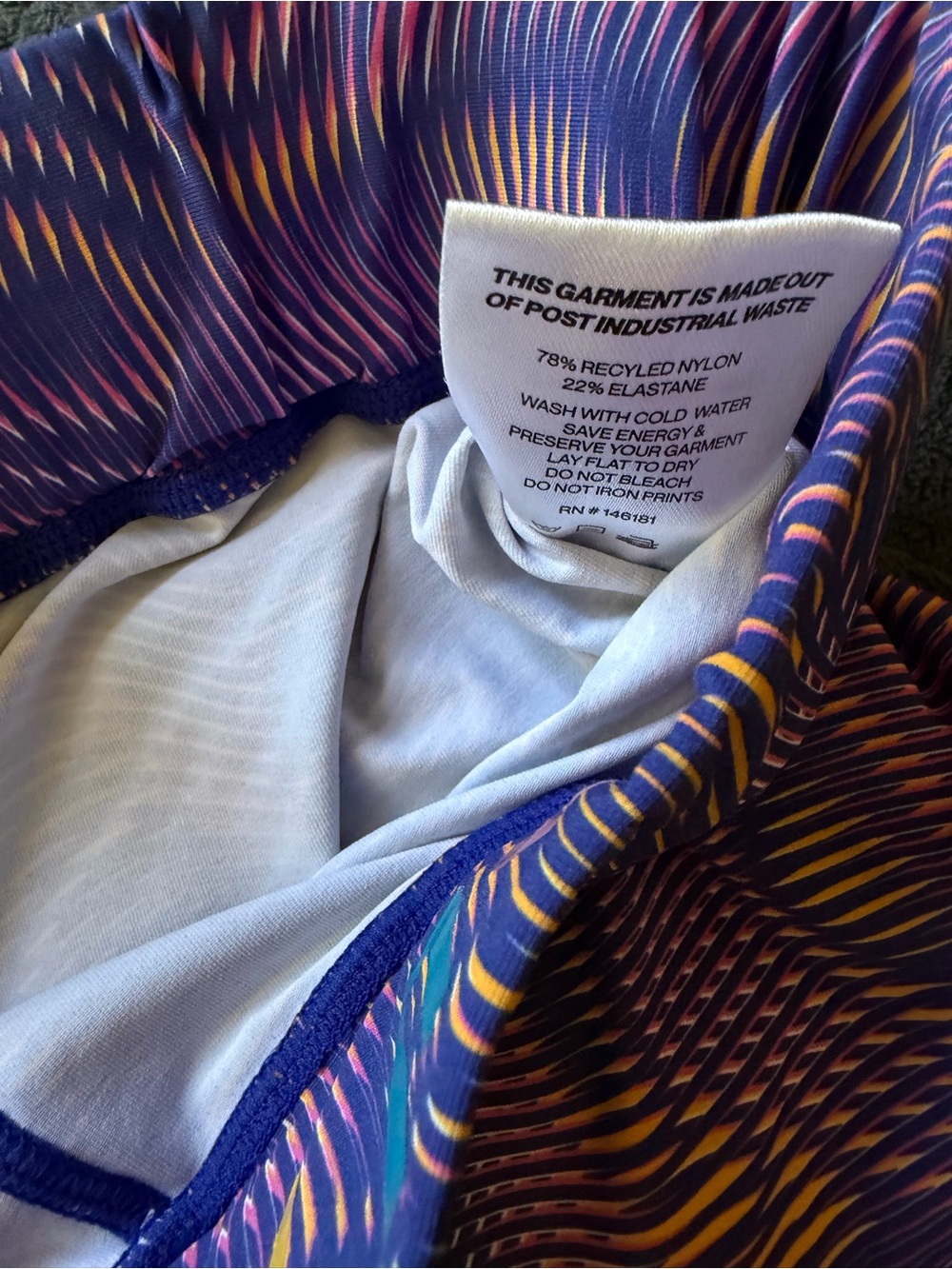 KKCo Outside Purple Abstract Cutout Activewear Set Size M Recycled Nylon - Picture 12 of 14